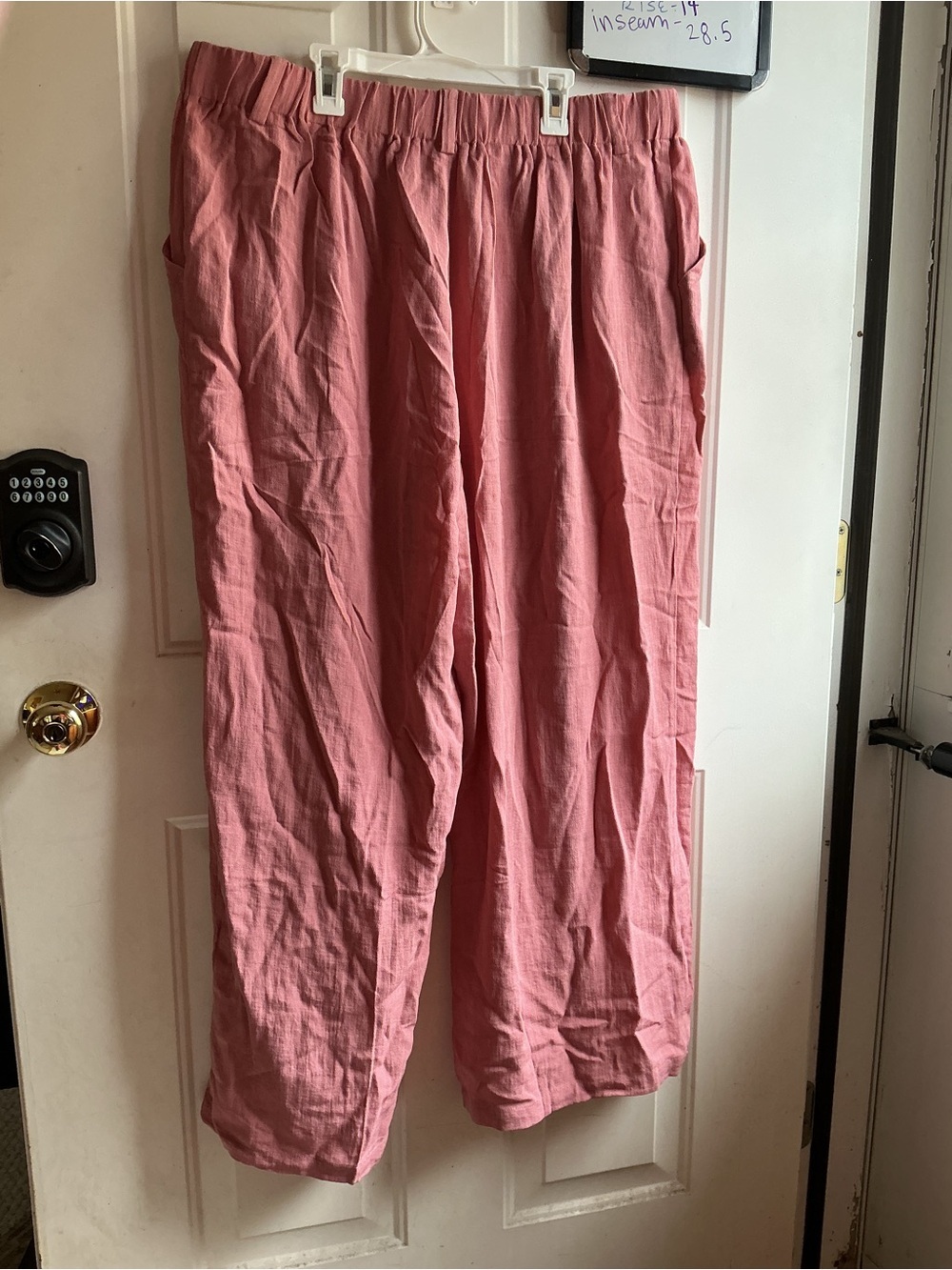 Halara Wide Leg Dress Pants 1X Dusty Pink High Rise Pull On Office Casual - Picture 6 of 11